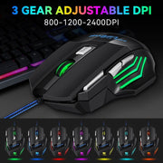 Mouse da gioco cablato USB con luce RGB Atmosphere T-WOLF M1 a 7 tasti