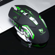 Mouse wireless da gioco con luce colorata RGB T-WOLF Q13 2,4 GHz a 6 tasti, Single Mode Black, Single Mode Star Black, Single Mode White, Single Mode Gray, Dual Mode Black, Dual Mode Star Black, Dual Mode White, Dual Mode Gray