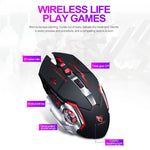 Mouse wireless da gioco con luce colorata RGB T-WOLF Q13 2,4 GHz a 6 tasti, Single Mode Black, Single Mode Star Black, Single Mode White, Single Mode Gray, Dual Mode Black, Dual Mode Star Black, Dual Mode White, Dual Mode Gray