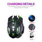 Mouse wireless da gioco con luce colorata RGB T-WOLF Q13 2,4 GHz a 6 tasti, Single Mode Black, Single Mode Star Black, Single Mode White, Single Mode Gray, Dual Mode Black, Dual Mode Star Black, Dual Mode White, Dual Mode Gray