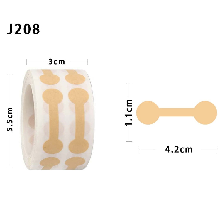2 pezzi di adesivi in carta kraft naturale per decorazioni di prezzi di gioielli, J208, J209