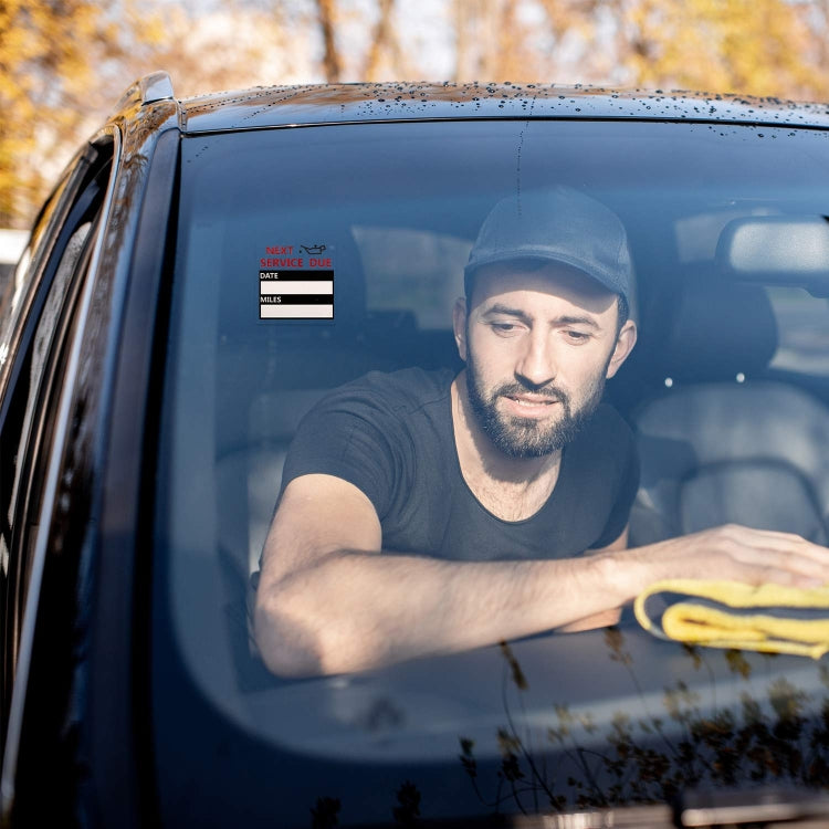 Adesivo per finestra promemoria cambio olio/manutenzione auto
