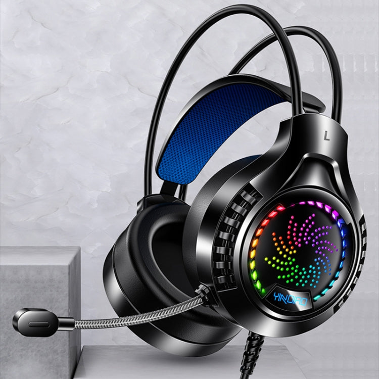 YINDIAO Q7 Cuffie da gioco USB con cavo per computer con luce colorata, Dual 3.5mm + USB Black, Dual 3.5mm + USB White, Dual 3.5mm + USB Pink, USB7.1 Sound Card Black, USB7.1 Sound Card White, USB7.1 Sound Card Pink