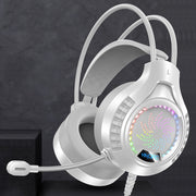YINDIAO Q7 Cuffie da gioco USB con cavo per computer con luce colorata, Dual 3.5mm + USB Black, Dual 3.5mm + USB White, Dual 3.5mm + USB Pink, USB7.1 Sound Card Black, USB7.1 Sound Card White, USB7.1 Sound Card Pink