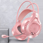 YINDIAO Q7 Cuffie da gioco USB con cavo per computer con luce colorata, Dual 3.5mm + USB Black, Dual 3.5mm + USB White, Dual 3.5mm + USB Pink, USB7.1 Sound Card Black, USB7.1 Sound Card White, USB7.1 Sound Card Pink