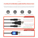YINDIAO Q7 Cuffie da gioco USB con cavo per computer con luce colorata, Dual 3.5mm + USB Black, Dual 3.5mm + USB White, Dual 3.5mm + USB Pink, USB7.1 Sound Card Black, USB7.1 Sound Card White, USB7.1 Sound Card Pink