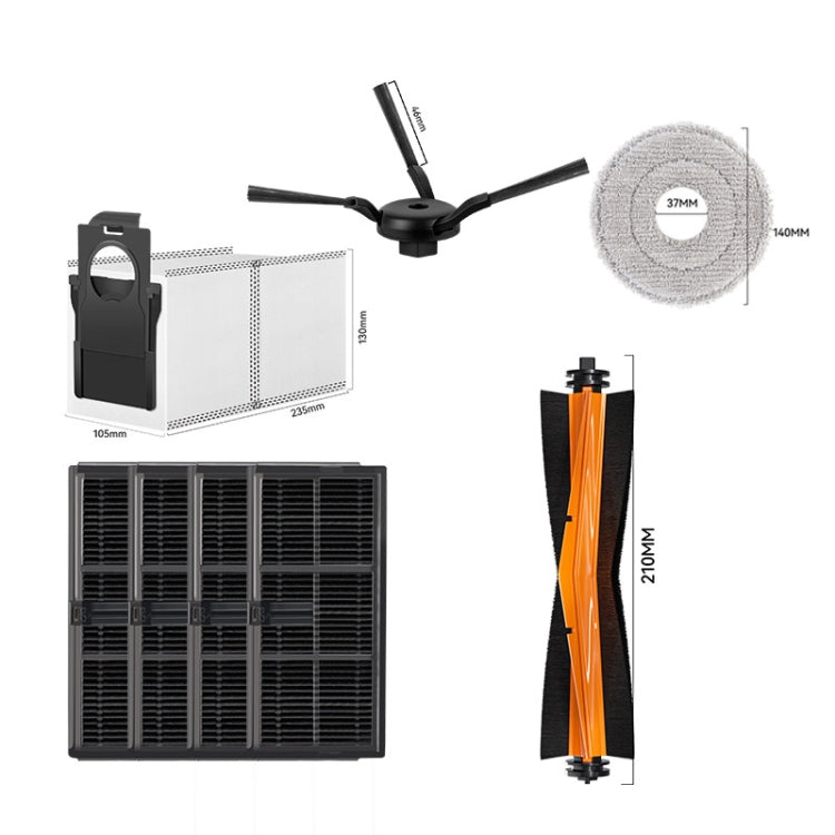 Per Dreame S40 Pro Ultra / S40 Parti di ricambio per robot spazzante, Side Brush, 2pcs Filter, Roller Brush, Rag, Dust Bag