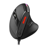 ZELOTES T50 Mouse cablato ergonomico con impugnatura verticale e effetto di illuminazione RGB a 9 tasti, T50