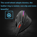 ZELOTES T50 Mouse cablato ergonomico con impugnatura verticale e effetto di illuminazione RGB a 9 tasti, T50