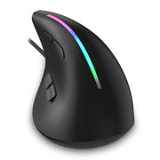 ZELOTES T50 Mouse cablato ergonomico con impugnatura verticale e effetto di illuminazione RGB a 9 tasti, T50
