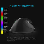 ZELOTES T50 Mouse cablato ergonomico con impugnatura verticale e effetto di illuminazione RGB a 9 tasti, T50