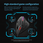ZELOTES T50 Mouse cablato ergonomico con impugnatura verticale e effetto di illuminazione RGB a 9 tasti, T50