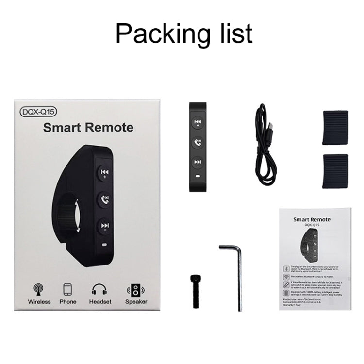 Q15 Motocicletta Controllo Bluetooth Manubrio Pulsante Telefono Telecomando Wireless, Q15