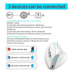 ZELOTES F36 9 tasti impugnatura verticale programmazione ergonomica doppio Bluetooth + mouse wireless 2.4G, F36 (White), F36 (Black)