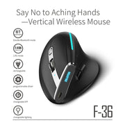 ZELOTES F36 9 tasti impugnatura verticale programmazione ergonomica doppio Bluetooth + mouse wireless 2.4G, F36 (White), F36 (Black)