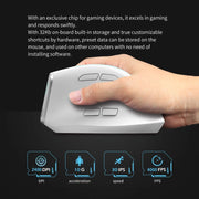 ZELOTES F36 9 tasti impugnatura verticale programmazione ergonomica doppio Bluetooth + mouse wireless 2.4G, F36 (White), F36 (Black)