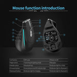 ZELOTES F36 9 tasti impugnatura verticale programmazione ergonomica doppio Bluetooth + mouse wireless 2.4G, F36 (White), F36 (Black)