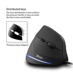 Mouse cablato ergonomico per laptop con impugnatura verticale a 6 tasti ZELOTES T20, T20
