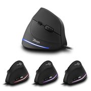 Mouse cablato ergonomico per laptop con impugnatura verticale a 6 tasti ZELOTES T20, T20