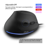 Mouse cablato ergonomico per laptop con impugnatura verticale a 6 tasti ZELOTES T20, T20