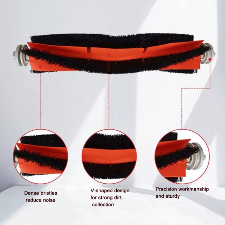 Per pezzi di ricambio per aspirapolvere robot Dreame X30 / X30 Pro, Rubber Brush, 2pcs Side Brush, Roller Brush, 2pcs Rag, 2pcs Filter, 2pcs Dust Bag, Cutting Roller Brush