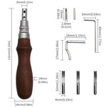 7 in 1 Pressa per bordi in pelle Taglierina per scanalature Rifinitrice per bordi