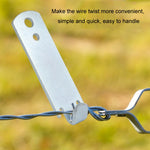 2 pezzi/set Wire Twister T-Post Morsetto per recinzione Avvolgicavo