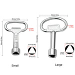 Chiave triangolare per telaio valvola acqua 5 pezzi, Large, Small