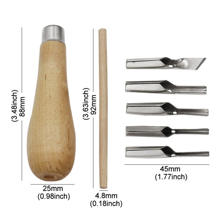 7 pezzi/set coltello da intaglio con manico in legno, set di combinazione artistica, Carving Knife Tool