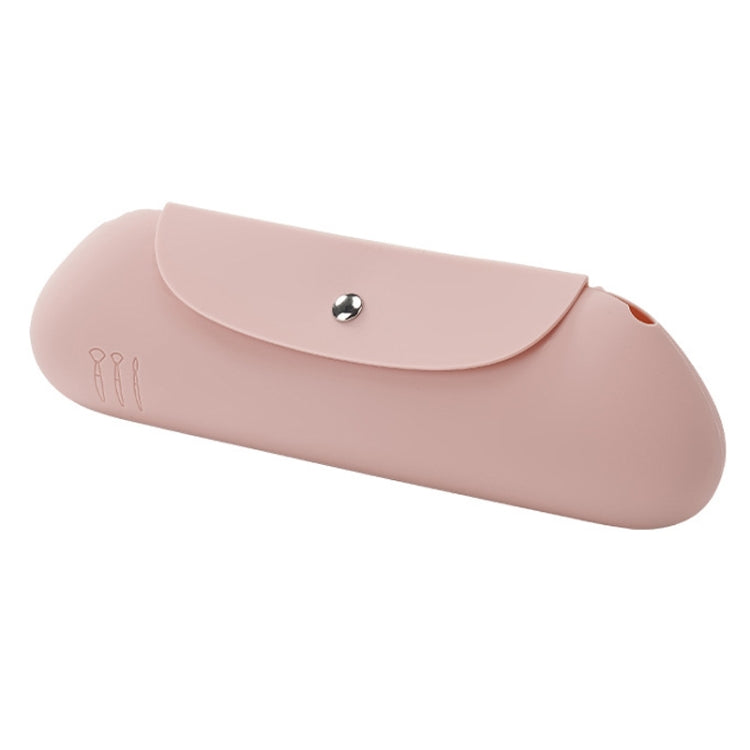 Borsa portaoggetti in silicone per pennelli da trucco, borsa portaoggetti da viaggio portatile, grande capacità, organizer per cosmetici