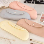 Borsa portaoggetti in silicone per pennelli da trucco, borsa portaoggetti da viaggio portatile, grande capacità, organizer per cosmetici