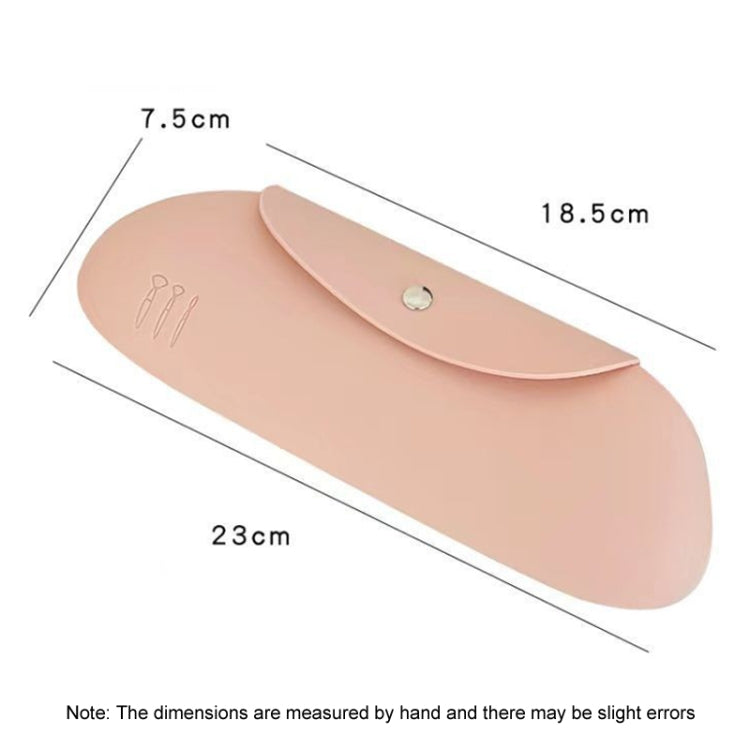 Borsa portaoggetti in silicone per pennelli da trucco, borsa portaoggetti da viaggio portatile, grande capacità, organizer per cosmetici