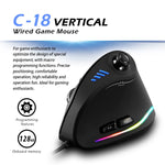 ZELOTES C18 11-Keys RGB Vertical Grip Ergonomic Joystick Programmazione Mouse da gioco cablato, C18