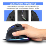 ZELOTES C18 11-Keys RGB Vertical Grip Ergonomic Joystick Programmazione Mouse da gioco cablato, C18