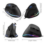 ZELOTES C18 11-Keys RGB Vertical Grip Ergonomic Joystick Programmazione Mouse da gioco cablato, C18