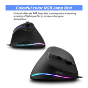 ZELOTES C18 11-Keys RGB Vertical Grip Ergonomic Joystick Programmazione Mouse da gioco cablato, C18