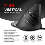 Mouse cablato ergonomico staccabile con impugnatura verticale ZELOTES T30 a 6 tasti, T30