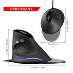 Mouse cablato ergonomico staccabile con impugnatura verticale ZELOTES T30 a 6 tasti, T30