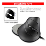 Mouse cablato ergonomico staccabile con impugnatura verticale ZELOTES T30 a 6 tasti, T30