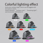 Mouse wireless con impugnatura verticale e display LED a doppia modalità 2.4G+Bluetooth ZELOTES F-26C a 8 tasti, F-26C