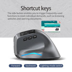 Mouse wireless con impugnatura verticale e display LED a doppia modalità 2.4G+Bluetooth ZELOTES F-26C a 8 tasti, F-26C