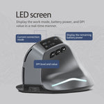 Mouse wireless con impugnatura verticale e display LED a doppia modalità 2.4G+Bluetooth ZELOTES F-26C a 8 tasti, F-26C