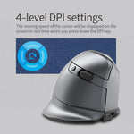 Mouse wireless con impugnatura verticale e display LED a doppia modalità 2.4G+Bluetooth ZELOTES F-26C a 8 tasti, F-26C