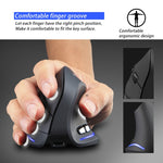 Mouse wireless ricaricabile ergonomico con impugnatura verticale ZELOTES F35 a 6 pulsanti, F35