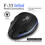 Mouse wireless ricaricabile ergonomico con impugnatura verticale ZELOTES F35 a 6 pulsanti, F35