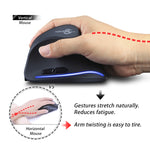 Mouse wireless ricaricabile ergonomico con impugnatura verticale ZELOTES F35 a 6 pulsanti, F35
