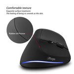 Mouse wireless ricaricabile ergonomico con impugnatura verticale ZELOTES F35 a 6 pulsanti, F35