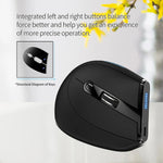 ZELOTES F36A Mouse wireless ricaricabile ergonomico con impugnatura verticale a 6 pulsanti, F36A