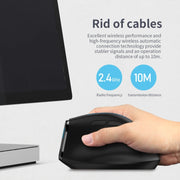 ZELOTES F36A Mouse wireless ricaricabile ergonomico con impugnatura verticale a 6 pulsanti, F36A