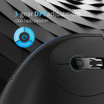 ZELOTES F36A Mouse wireless ricaricabile ergonomico con impugnatura verticale a 6 pulsanti, F36A